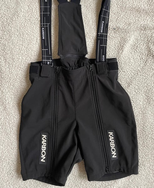 Black Unisex Adult Medium Karbon Ski SHORTS (Used)