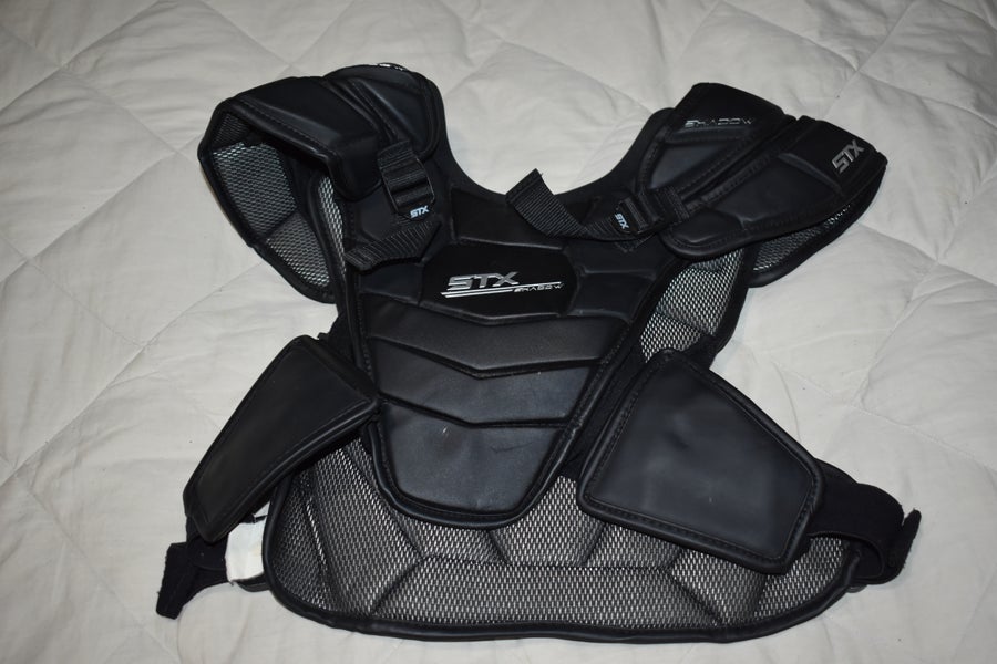 STX Shadow Lacrosse Chest /Shoulder Pads, Black, Large