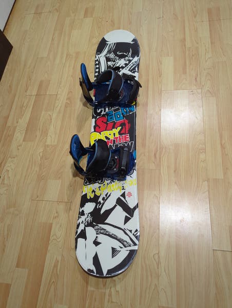 SLQ Champ Rocker Snowboard 130cm With Burton S Bindings Fit 5-7