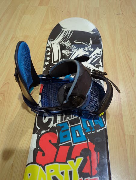SLQ Champ Rocker Snowboard 130cm With Burton S Bindings Fit 5-7