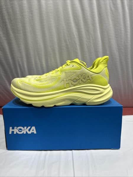 Hoka One One Clifton 10 Running Shoes Size 12 D Yellow Green 1162030 NSS Hoka One One Clifton 10 Running Shoes Size 11.5 D Yellow  main image 3
