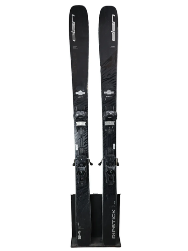 Used 2021 Elan Ripstick Black Edition 94 Skis with Elan Attack 14 Bindings