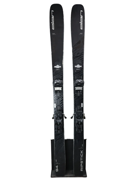 Used 2021 Elan Ripstick Black Edition 94 Skis with Elan Attack 14 Bindings