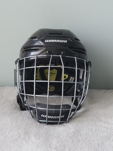 Used Warrior Alpha One Pro Hockey Helmet Cage Combo (SR size Large)