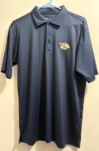 Antigua Men’s Performance Golf Polo Shirt Blue Medium NHL - Nashville Predators