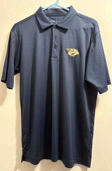 Antigua Men’s Performance Golf Polo Shirt Blue Medium NHL - Nashville Predators