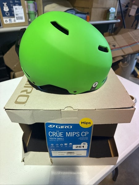 Giro Crue CP Snow Sports Helmet Matte Green Youth Small W/ Goggles (INV#261)