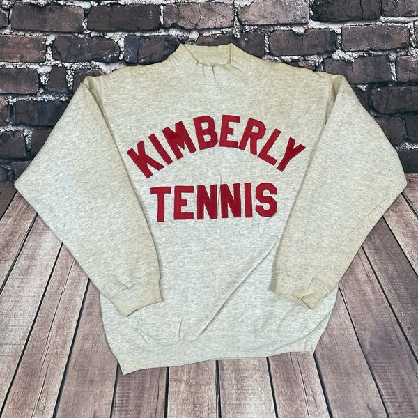Vintage Kimberly Wisconsin Tennis Crewneck Sweatshirt Size Medium/Large (FLAWS)