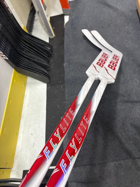 TWO PACK Senior Regular 24.5” Bauer Vapor Flylite Goalie Sticks - P31 - 95 Flex - OSU Buckeyes