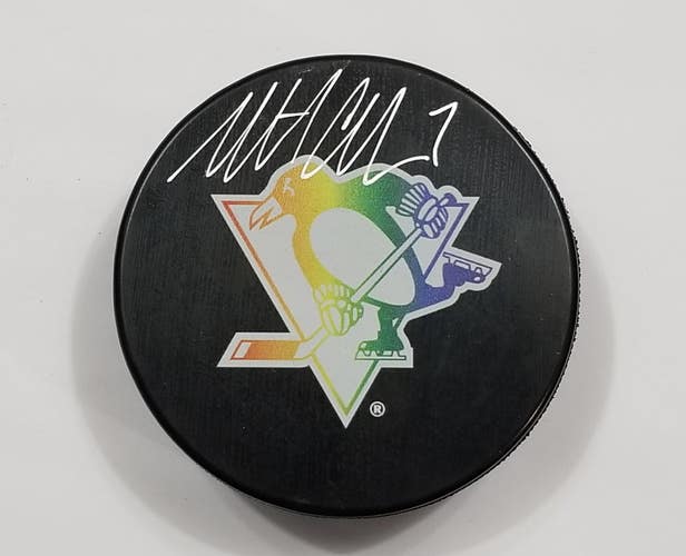 MATT CULLEN  Autographed Pittsburgh Penguins PRIDE Signed NHL Hockey Puck