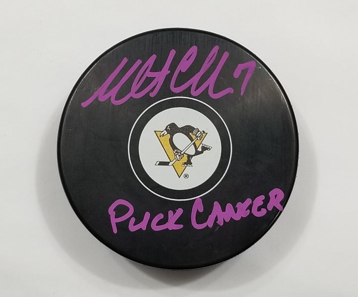 MATT CULLEN " Puck Cancer " Autographed Pittsburgh Penguins NHL Hockey Puck