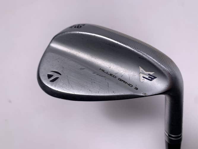 TaylorMade Milled Grind 3 Raw Chrome Lob Wedge 58* 8 DG S400 Tour Issue Stiff RH