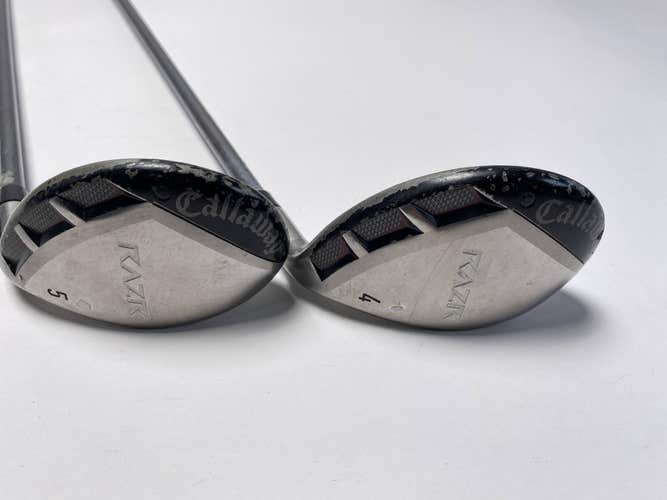 Callaway Razr X 4 & 5 Hybrid Set 24* 27* 45g Ladies Graphite Womens RH