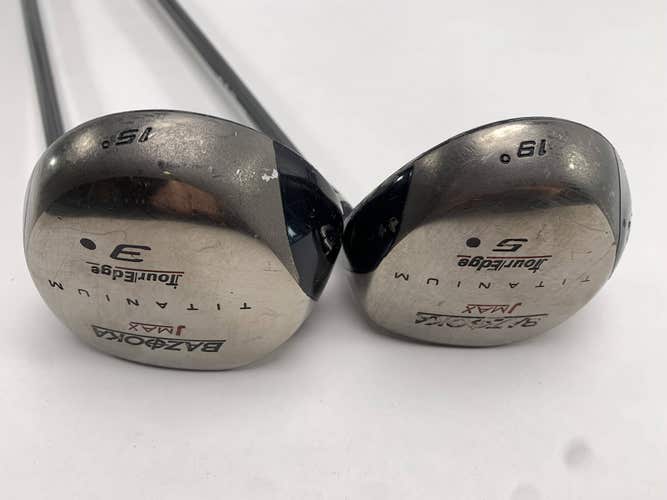 Tour Edge Bazooka Jmax Carbon 3 & 5 Fairway Wood Set 15* 19* Fujikura Mens RH