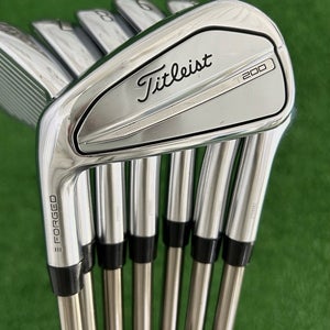 LH Titleist T200 23 Forged Iron Set 5-48 / Recoil F2 Senior Graphite
