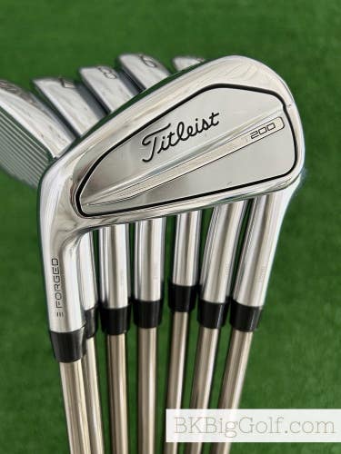 LH Titleist T200 23 Forged Iron Set 5-48 / Recoil F2 Senior Graphite