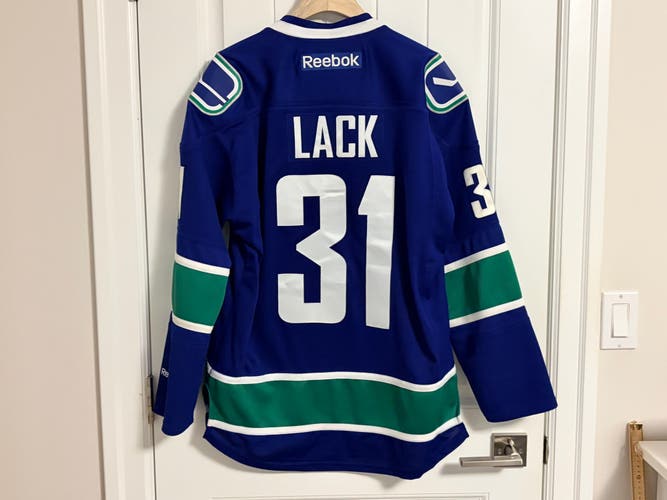 Authentic Reebok Vancouver Canucks Eddie Läck Blue Jersey Size Medium