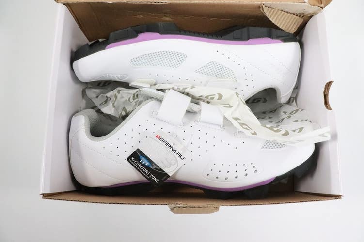 Garneau Womens Size 11.5 Bike Shoe Multi Air Flex II White 1487306-019
