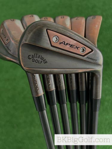 Callaway Apex Ai200 24 Brushed Copper Forged Iron Set 5-A / Dynamic Gold S400