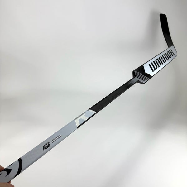 New Regular White/Black Warrior Ritual V4 Goalie Stick | 26" Paddle W31 Curve | F295