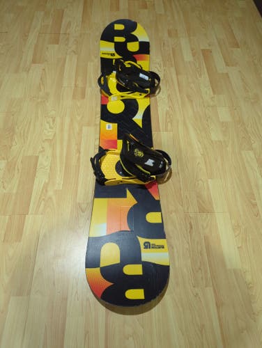 Burton Progression Snowboard 160w With Burton Bindings Size L Fit 10.5-15.