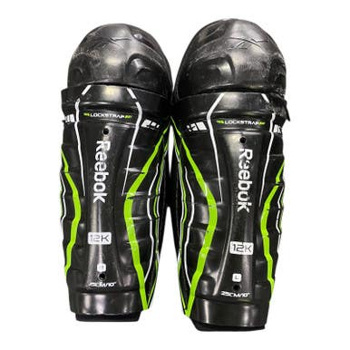 Used Reebok 12K Junior Shin Guards Black 10" 11375-S000370299
