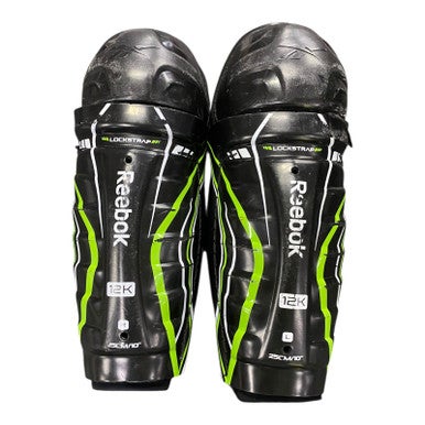 Used Reebok 12K Junior Shin Guards Black 10" 11375-S000370299