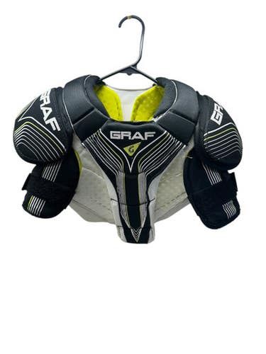 Used Graf SUPRA G45 Junior Shoulder Pads Black And White SM 11835-S000201401