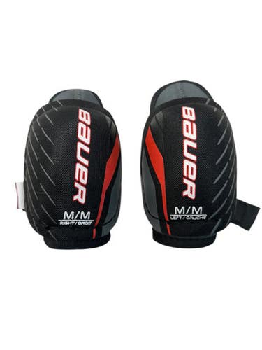 Used Bauer S18 LIL SPORT Youth Elbow Pads White/Black/Red MD 11835-S000201081