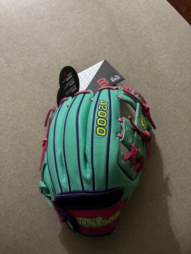 Wilson A2000 DP15 11.5” H-Web SuperSkin Baseball Glove – Pink/Turquoise – New With Tags