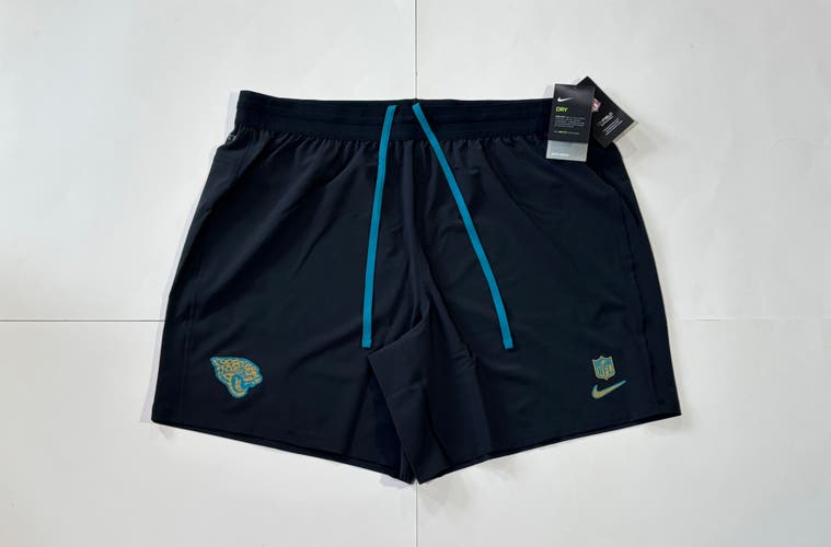 Size XXL 2XL Nike Flex Rep Men’s Dri-Fit NFL Jacksonville Jaguars Practice Training Shorts