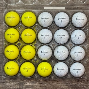 20 TaylorMade SpeedSoft Golf Balls - Some Yellow, 5A/4A Condition