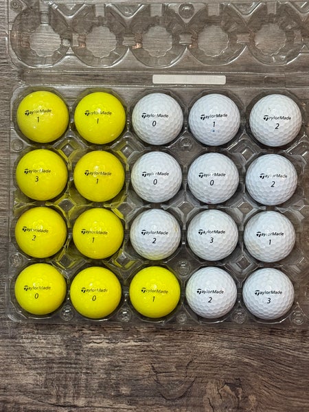20 TaylorMade SpeedSoft Golf Balls - Some Yellow, 5A/4A Condition