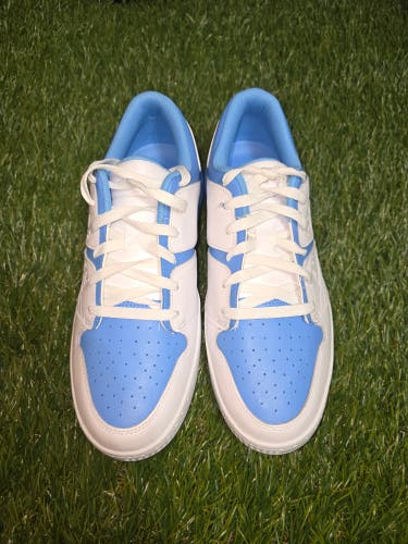 Nike Jordan Nu Retro 1 G Golf Shoes in the White and University Blue colorway.