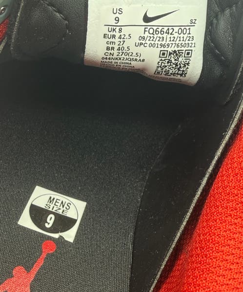 Nike Air Jordan ADG 5 Low Golf Shoes Black Red Bred FQ6642  display picture 1