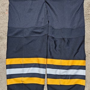 PITTSBURGH PENGUINS 16'17 Reebok Black Yellow Hockey Game Socks Size XL 2dot