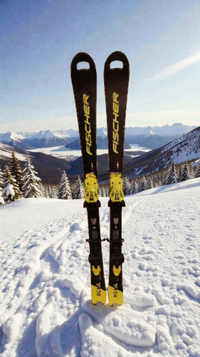 SL Racing 135 cm Fischer Progressor RC4 Skis With Bindings Max Din 11 (Used)