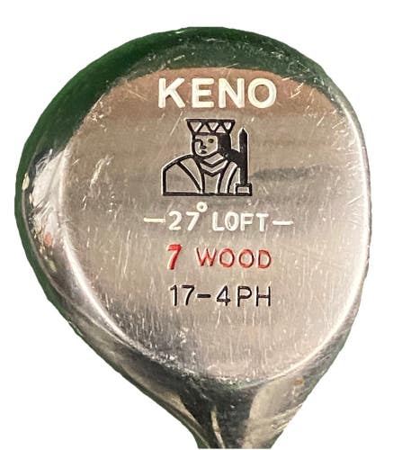 Keno Golf Stainless Metal King 7 Wood 27* RH Ladies SDM Steel 40" Original Grip