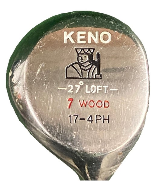 Keno Golf Stainless Metal King 7 Wood 27* RH Ladies SDM Steel 40" Original Grip