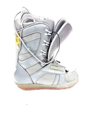 Used Burton PROGRESSION Womens Snowboard Boots Grey Senior 10 11860-S000301187