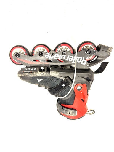 Used Rollerblade MICROBLADE ADJ 5-8 Senior Rec Fitness Skates Black Adjustable 11860-S000301490