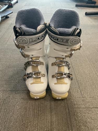 Used Lange EXCLUSIVE 60 Womens DH Ski Boot White 240 MP - J06 - W07 11614-S000226338