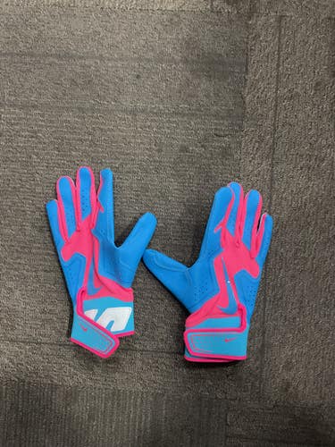 Used Nike ALPHA 2.0 BB/SB Batting Gloves Royal Blue SM 11614-S000226326