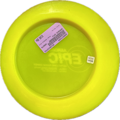 Used AEROBIE EPIC Disc Golf Driver Yellow 10743-S000473304