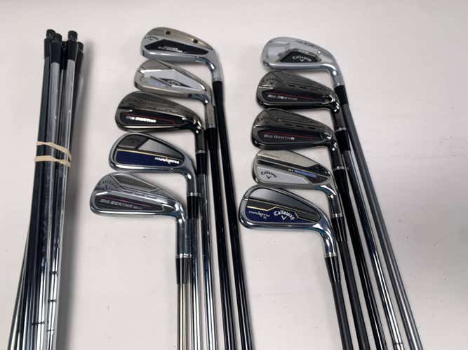 Callaway Fitting Iron Whole Sale Golf Club Lot of 10 Irons Graphite and Steel