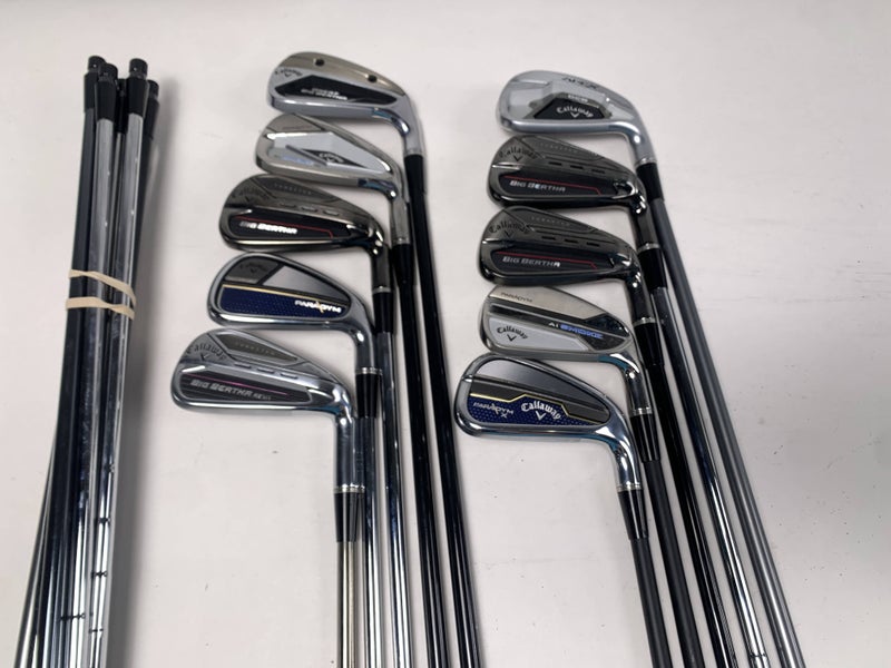 Callaway Fitting Iron Whole Sale Golf Club Lot of 10 Irons Graphite and Steel