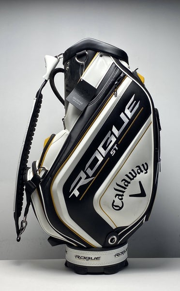 Callaway 2022 Rogue ST Staff Golf Bag White Black Gold 6 Way Divide