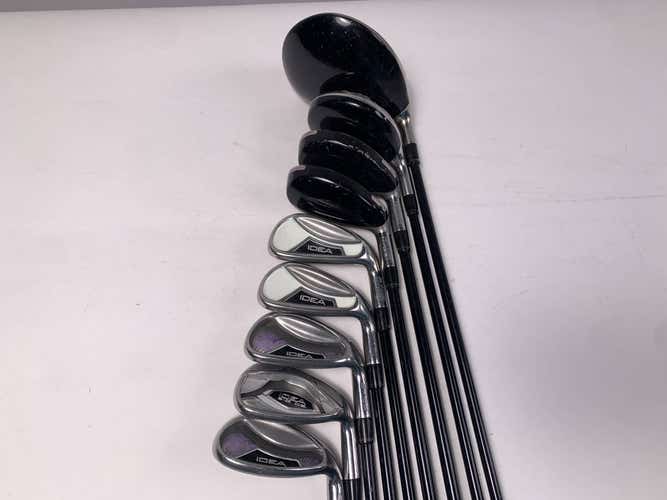 Adams Idea A7 OS Club Set Driver 5W 5H 6H 7 8 9 PW SW Grafalloy Idea Womens RH