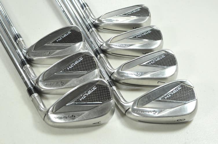 TaylorMade Stealth 5-PW,AW Iron Set Stiff Flex Right KBS MAX MT Steel # 207007