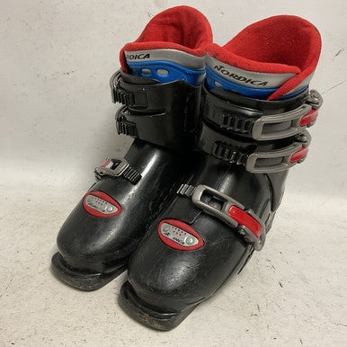 Used Nordica SUPER 0.3 Boys DH Ski Boot Black And Red 240 MP - J06 - W07 11855-S000195439